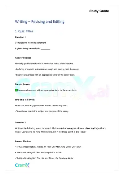 Writing - Revising and Editing - Page 1 preview image