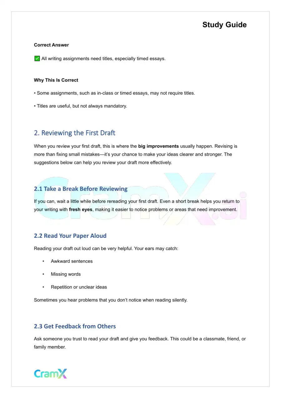Writing - Revising and Editing, page 3