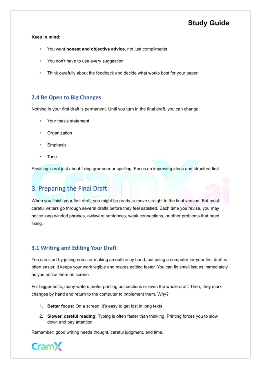 Writing - Revising and Editing, page 4