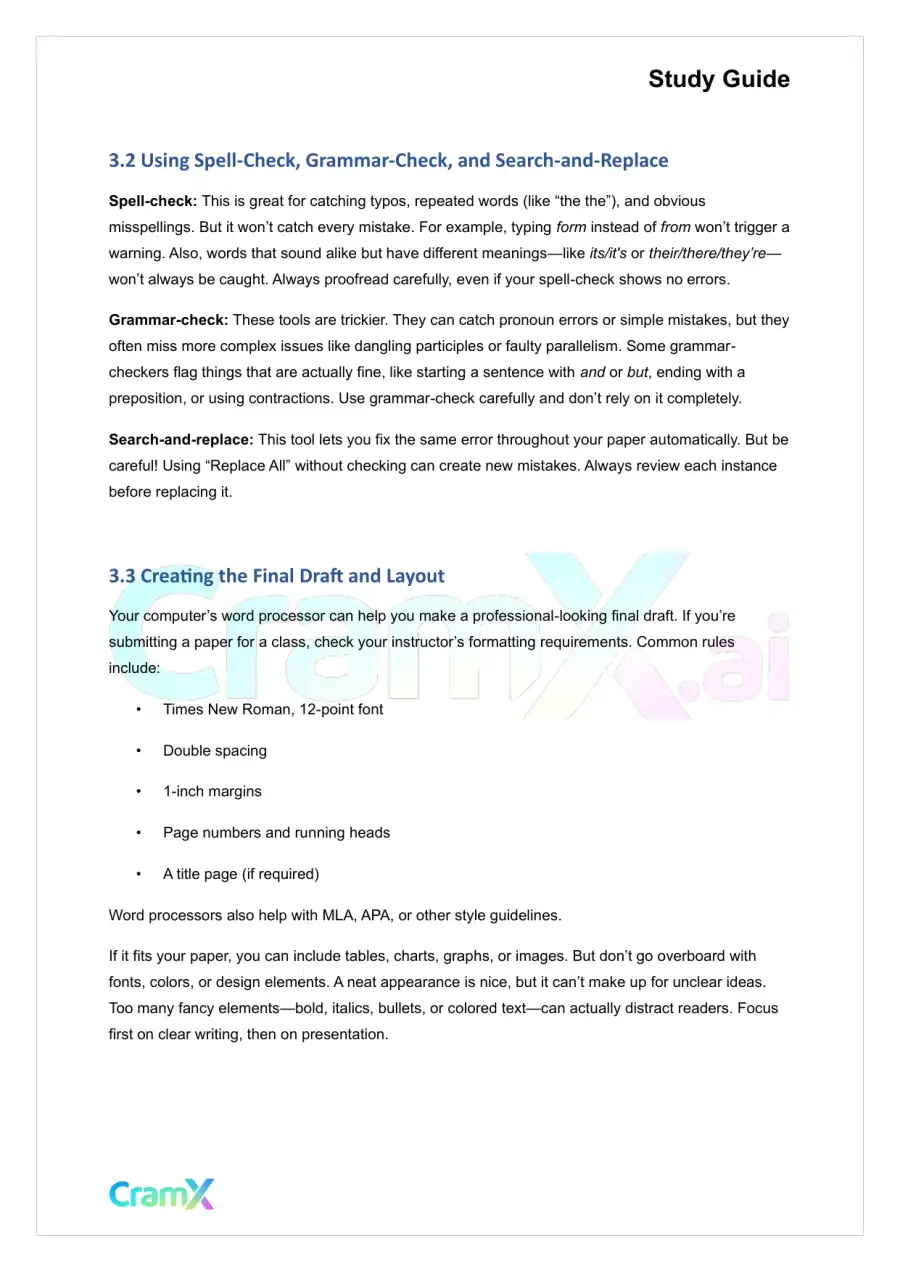 Writing - Revising and Editing, page 5
