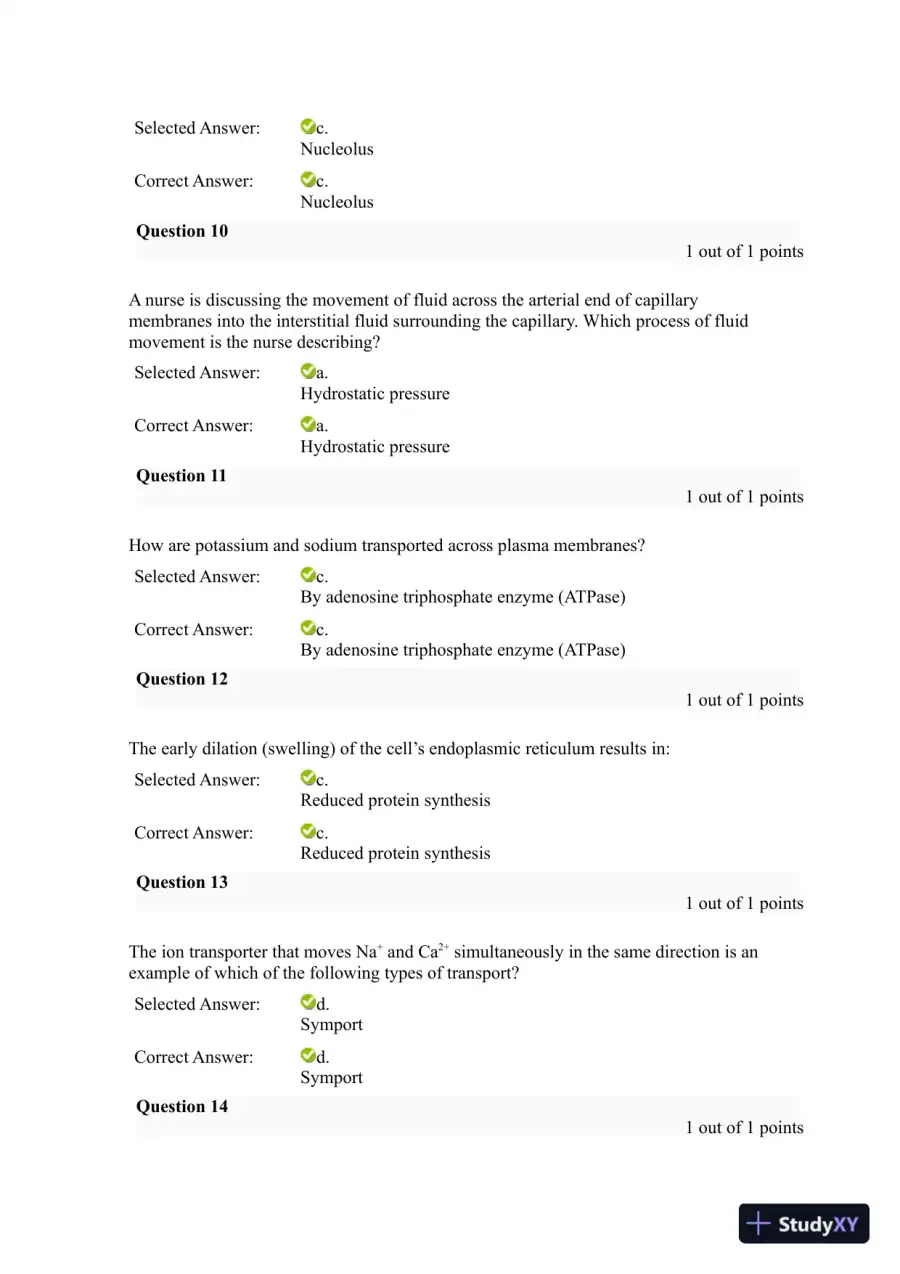 NURS6501 Walden University Pathophysiology Final Exam With Answers (66 Solved Questions), page 5