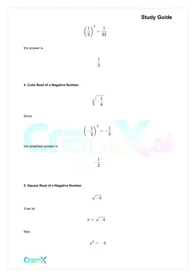 Algebra II – Radicals and Complex Numbers - Page 6 preview image