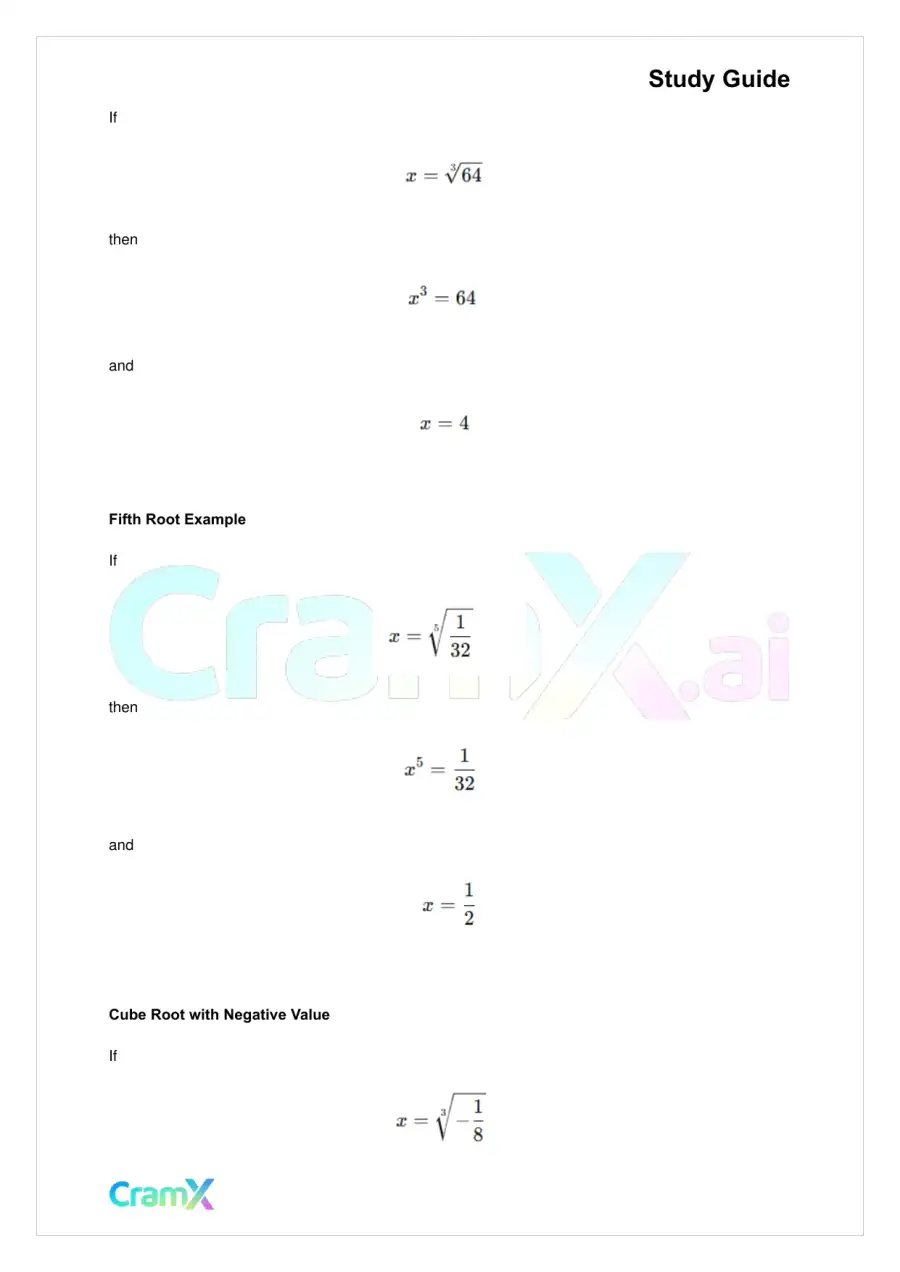 Algebra II – Radicals and Complex Numbers, page 8