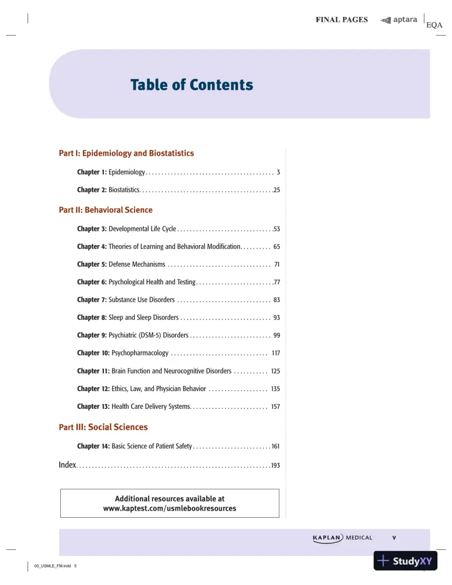 USMLE Step 1 Lecture Notes 2020: Behavioral Science and Social Sciences (2020), page 7