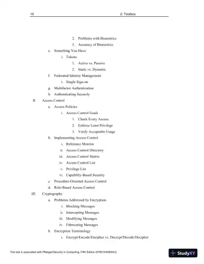Solution Manual for Security in Computing, 5th Edition - Page 14 preview image