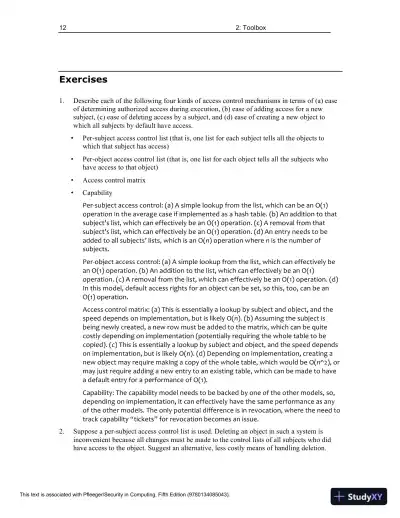 Solution Manual for Security in Computing, 5th Edition - Page 16 preview image