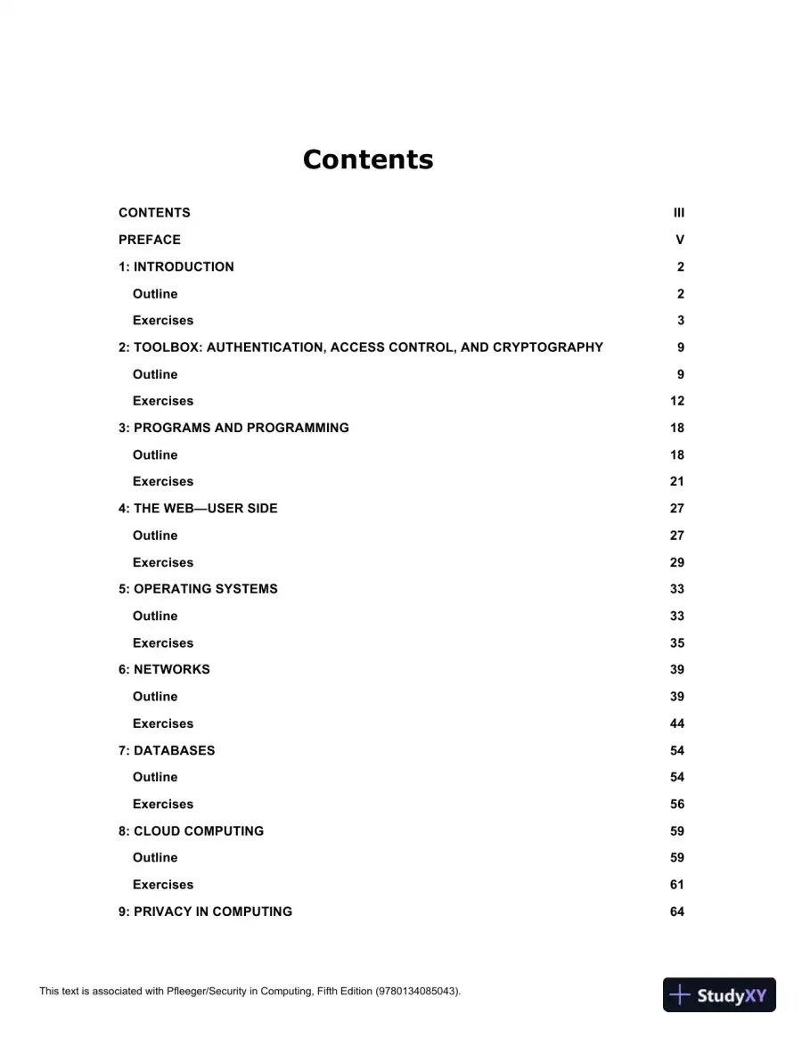 Solution Manual for Security in Computing, 5th Edition, page 3