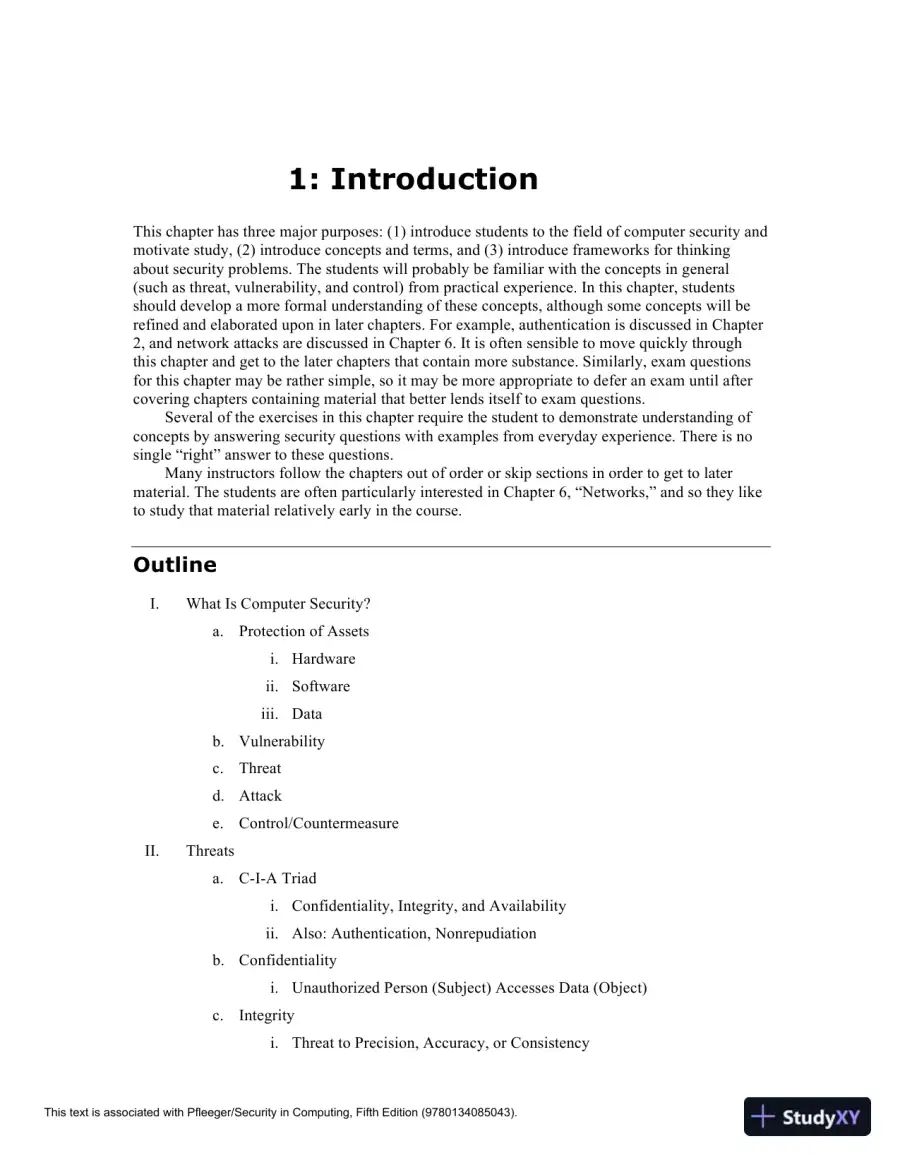 Solution Manual for Security in Computing, 5th Edition, page 6