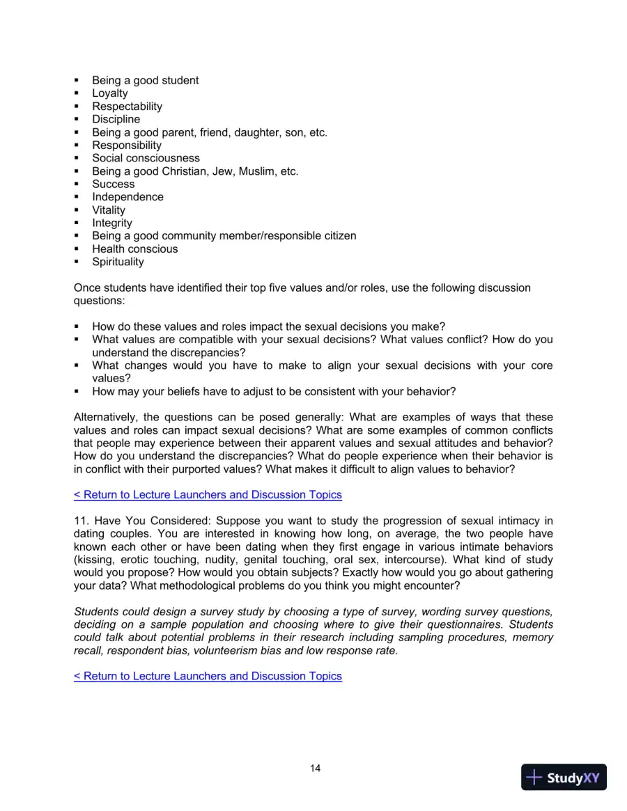 Class Notes for Human Sexuality, 4th Edition, page 15