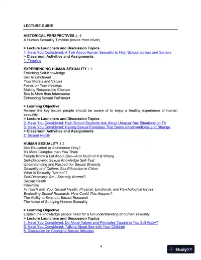 Class Notes for Human Sexuality, 4th Edition - Page 5 preview image