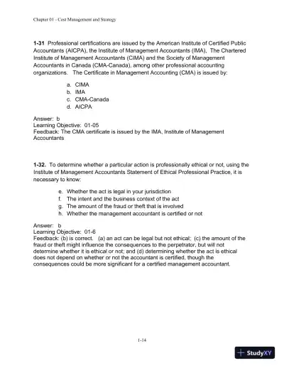 Cost Management: A Strategic Emphasis 7th Edition Solution Manual - Page 15 preview image