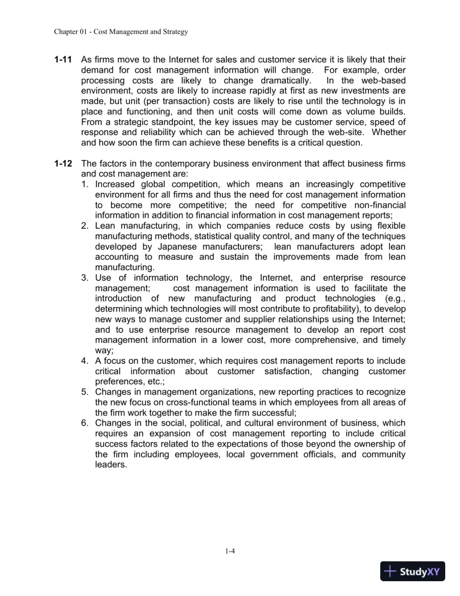 Cost Management: A Strategic Emphasis 7th Edition Solution Manual, page 5