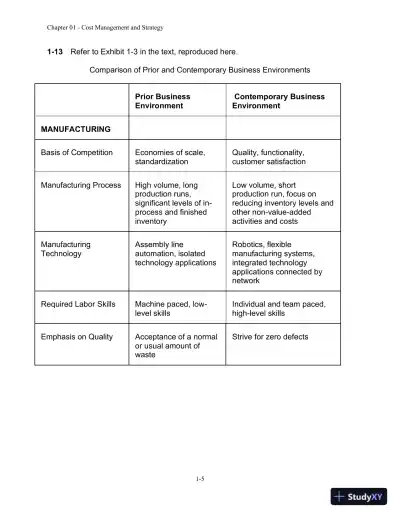 Cost Management: A Strategic Emphasis 7th Edition Solution Manual - Page 6 preview image