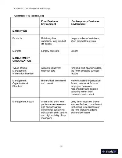 Cost Management: A Strategic Emphasis 7th Edition Solution Manual - Page 7 preview image