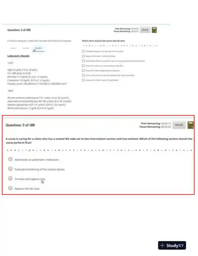 2023 ATI PN Nursing Diagnosis Comprehensive, Predictor With Answers (54 Solved Questions) - Page 4 preview image