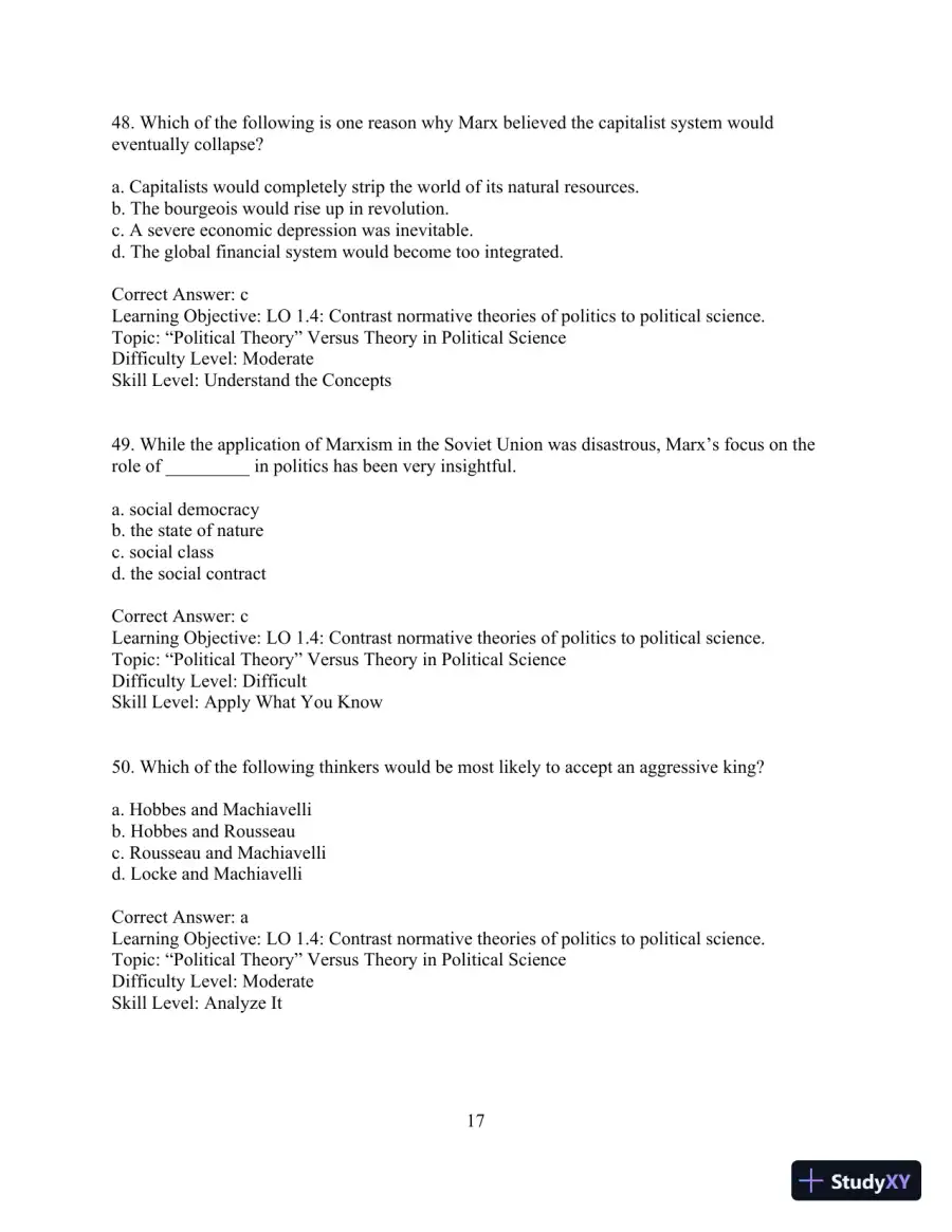 Test Bank for Revel for Political Science: An Introduction , 14th Edition, page 20