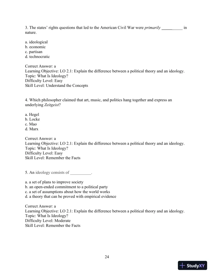 Test Bank for Revel for Political Science: An Introduction , 14th Edition, page 27