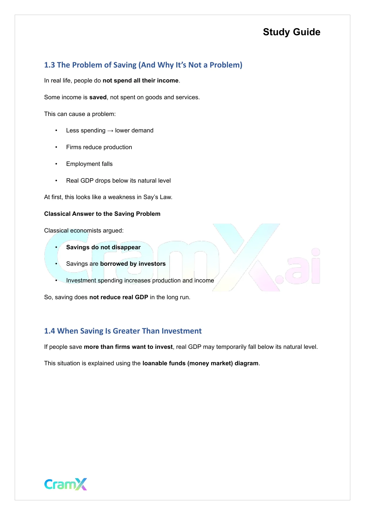 Economics - Classical and Keynesian Theories Output, Employment - Page 2 preview image