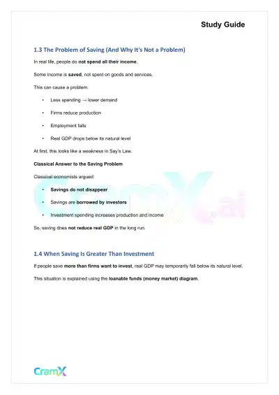 Economics - Classical and Keynesian Theories Output, Employment - Page 2 preview image