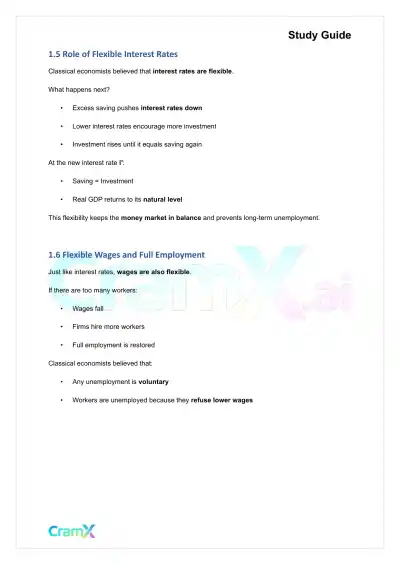 Economics - Classical and Keynesian Theories Output, Employment - Page 4 preview image