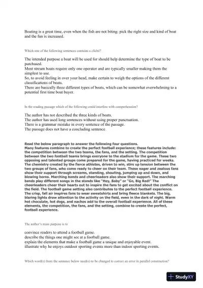 Liberty University INFT 101 Placement Test - English - Page 11 preview image