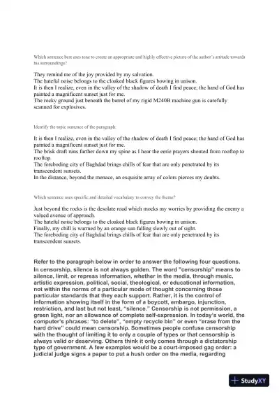 Liberty University INFT 101 Placement Test - English - Page 6 preview image