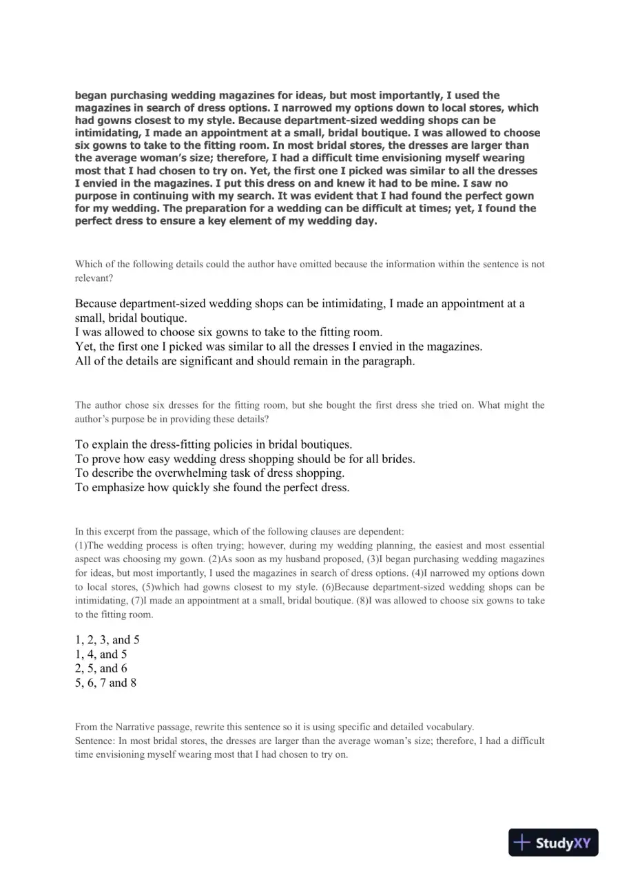 Liberty University INFT 101 Placement Test - English, page 8