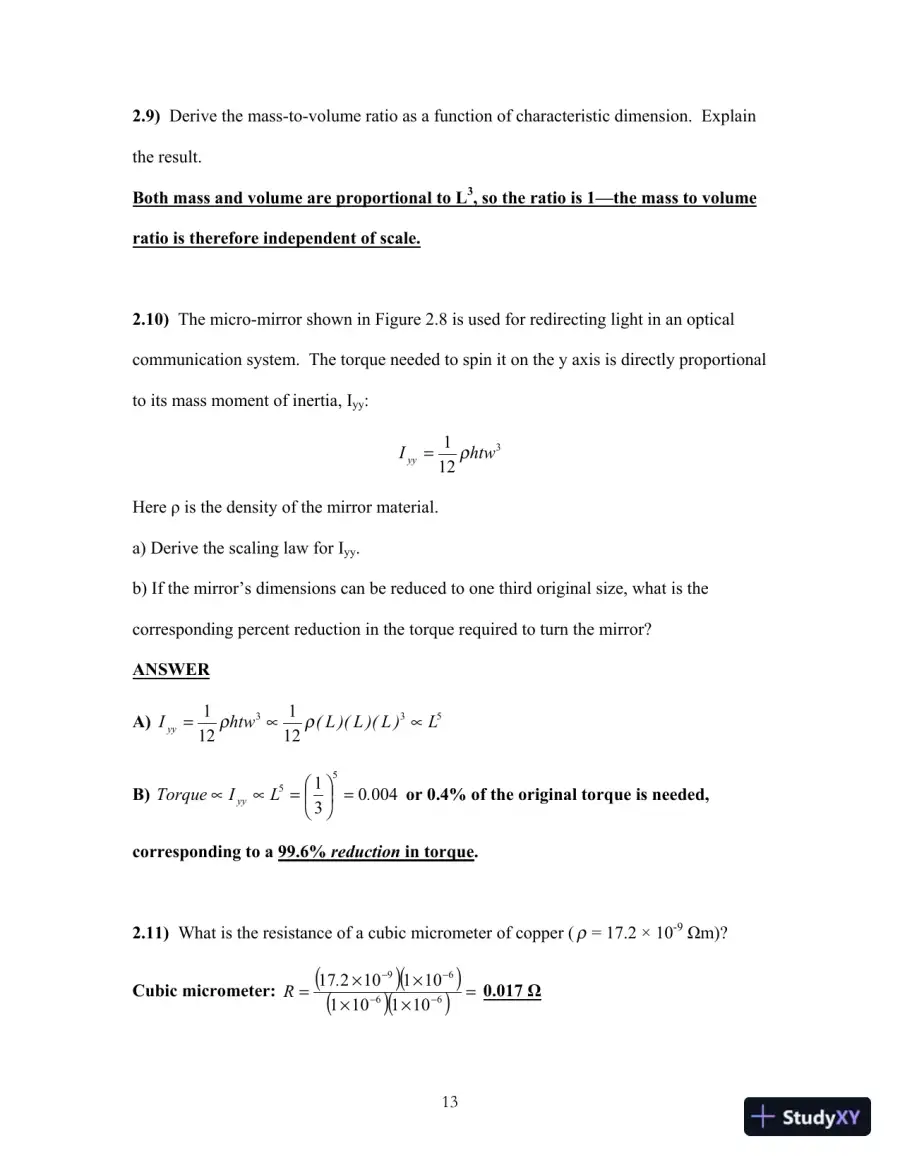 Solution Manual For Nanotechnology: Understanding Small Systems, 3rd Edition, page 15