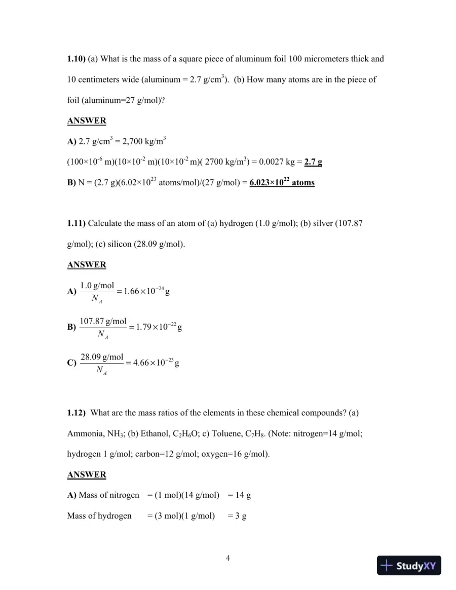 Solution Manual For Nanotechnology: Understanding Small Systems, 3rd Edition, page 6