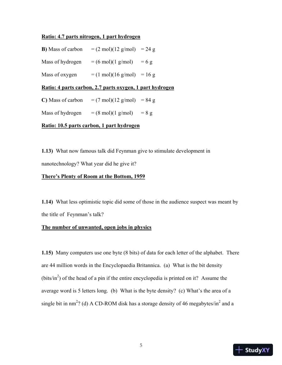 Solution Manual For Nanotechnology: Understanding Small Systems, 3rd Edition, page 7