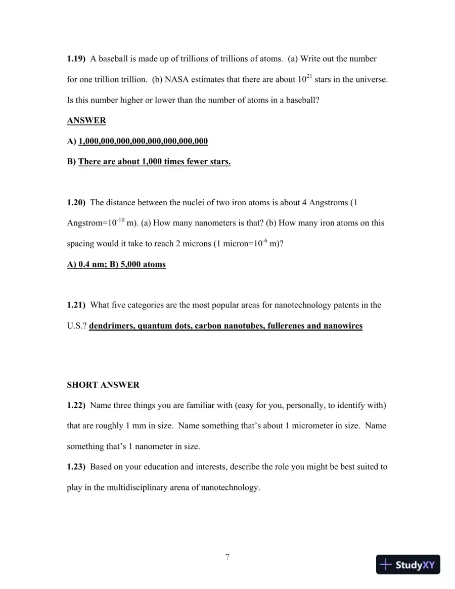 Solution Manual For Nanotechnology: Understanding Small Systems, 3rd Edition, page 9