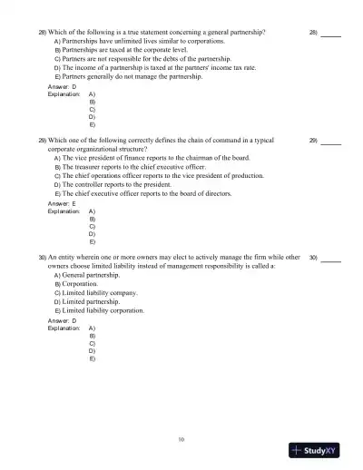 Fundamentals Of Corporate Finance, Ninth Canadian Edition Test Bank - Page 11 preview image