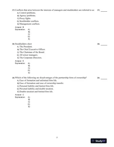 Fundamentals Of Corporate Finance, Ninth Canadian Edition Test Bank - Page 14 preview image
