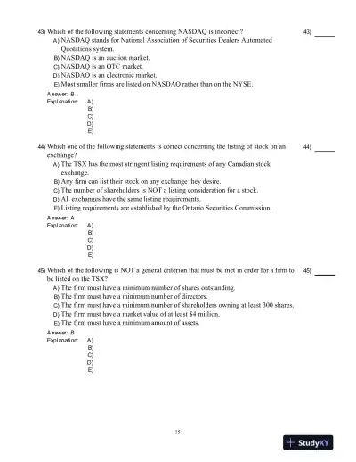 Fundamentals Of Corporate Finance, Ninth Canadian Edition Test Bank - Page 16 preview image