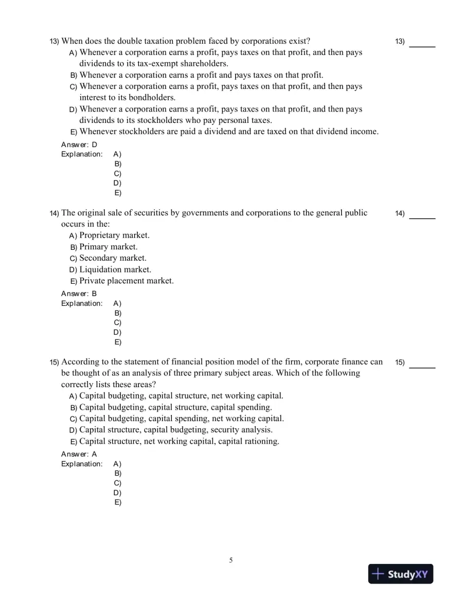 Fundamentals Of Corporate Finance, Ninth Canadian Edition Test Bank, page 6