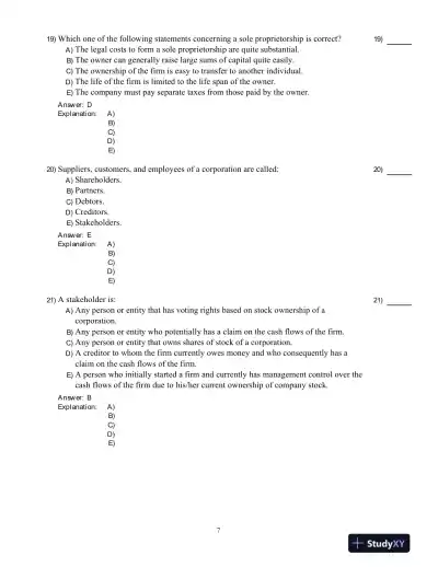 Fundamentals Of Corporate Finance, Ninth Canadian Edition Test Bank - Page 8 preview image