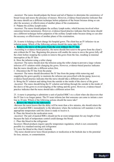 2021-2022 ATI Fundamentals Proctored Exam with Answers (400 Solved Questions) - Page 11 preview image