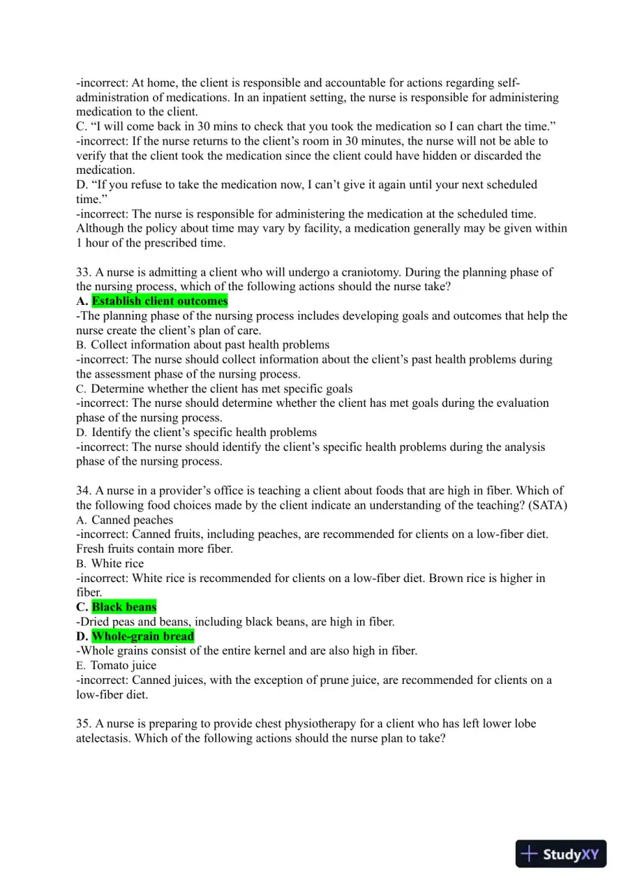 2021-2022 ATI Fundamentals Proctored Exam with Answers (400 Solved Questions), page 14