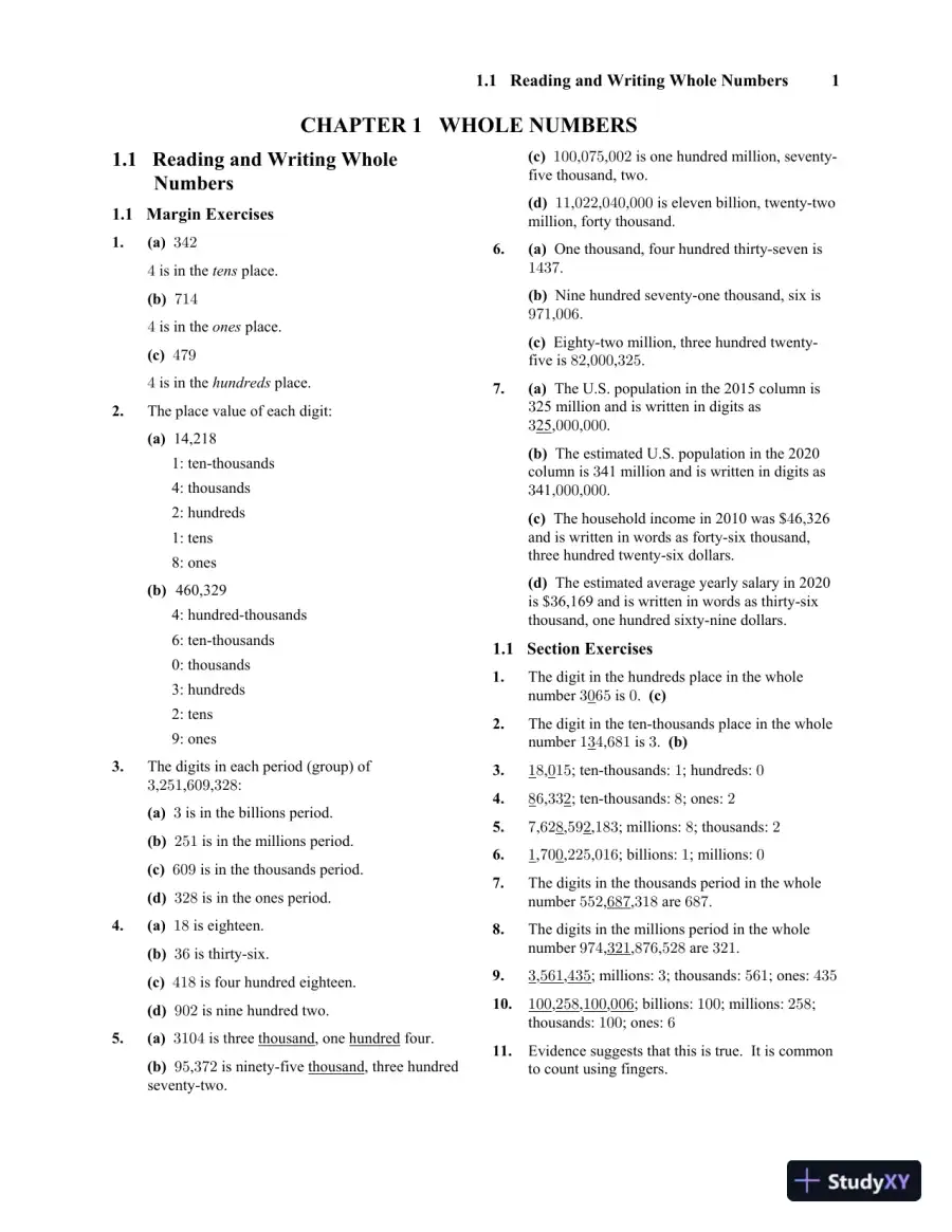 Solution Manual for Basic College Mathematics, 10th Edition, page 7