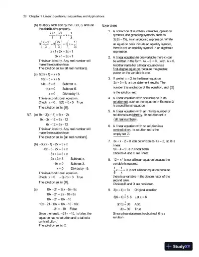 Algebra for College Students, 8th Edition Solution Manual - Page 10 preview image