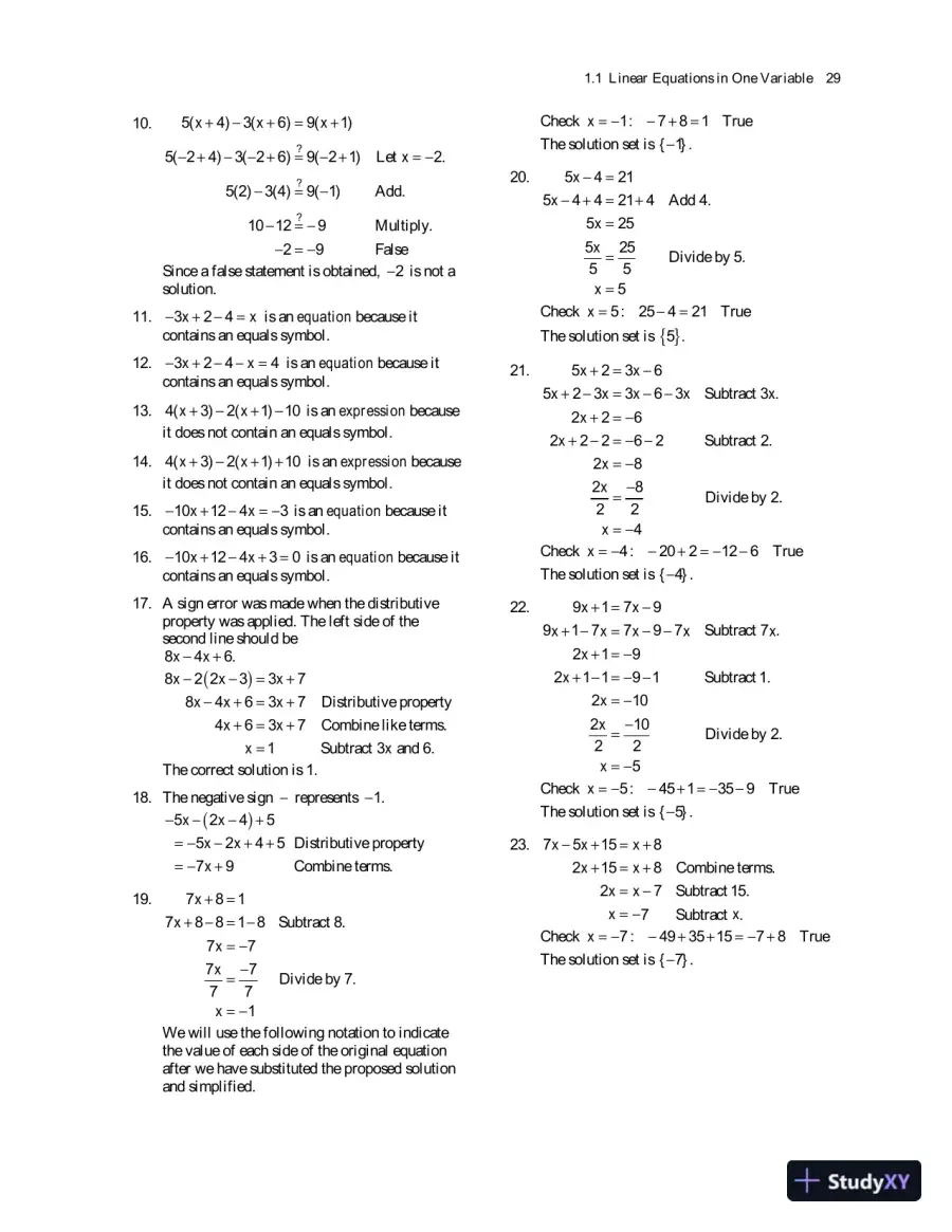 Algebra for College Students, 8th Edition Solution Manual, page 11