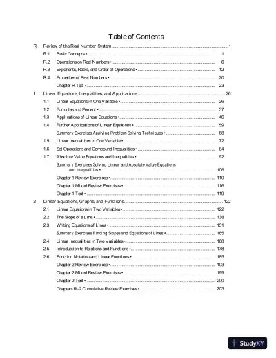 Algebra for College Students, 8th Edition Solution Manual - Page 3 preview image