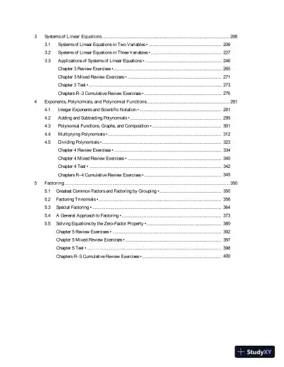 Algebra for College Students, 8th Edition Solution Manual - Page 4 preview image
