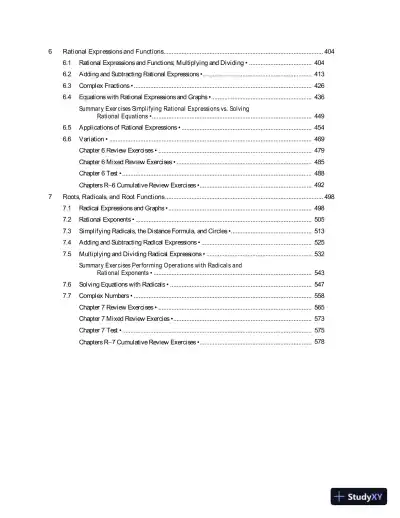 Algebra for College Students, 8th Edition Solution Manual - Page 5 preview image