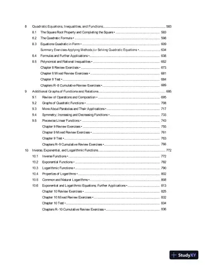 Algebra for College Students, 8th Edition Solution Manual - Page 6 preview image
