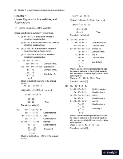 Algebra for College Students, 8th Edition Solution Manual - Page 8 preview image