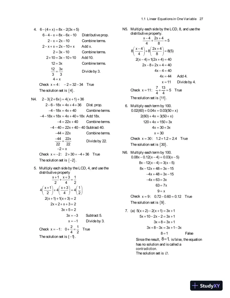Algebra for College Students, 8th Edition Solution Manual, page 9