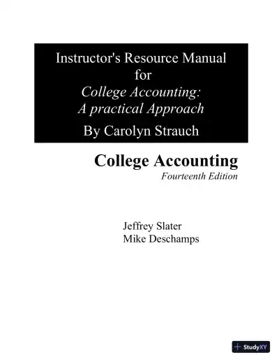 Solution Manual for College Accounting: A Practical Approach, 14th Edition - Page 1 preview image