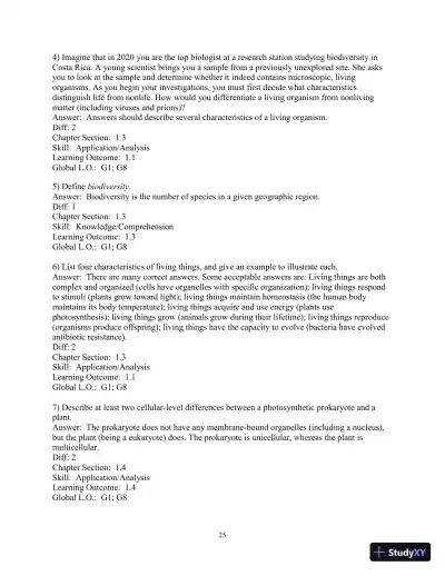 Solution Manual for Biology Life on Earth, 11th Edition - Page 26 preview image