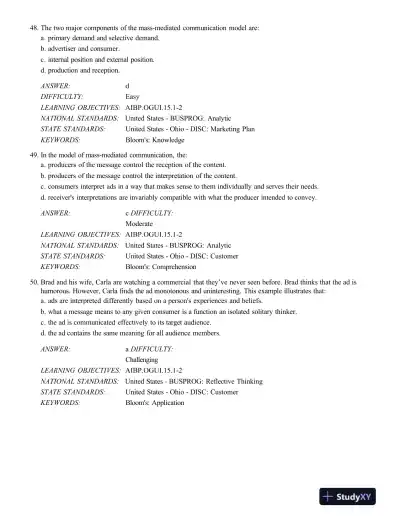 Test Bank For Advertising And Integrated Brand Promotion, 7th Edition - Page 15 preview image